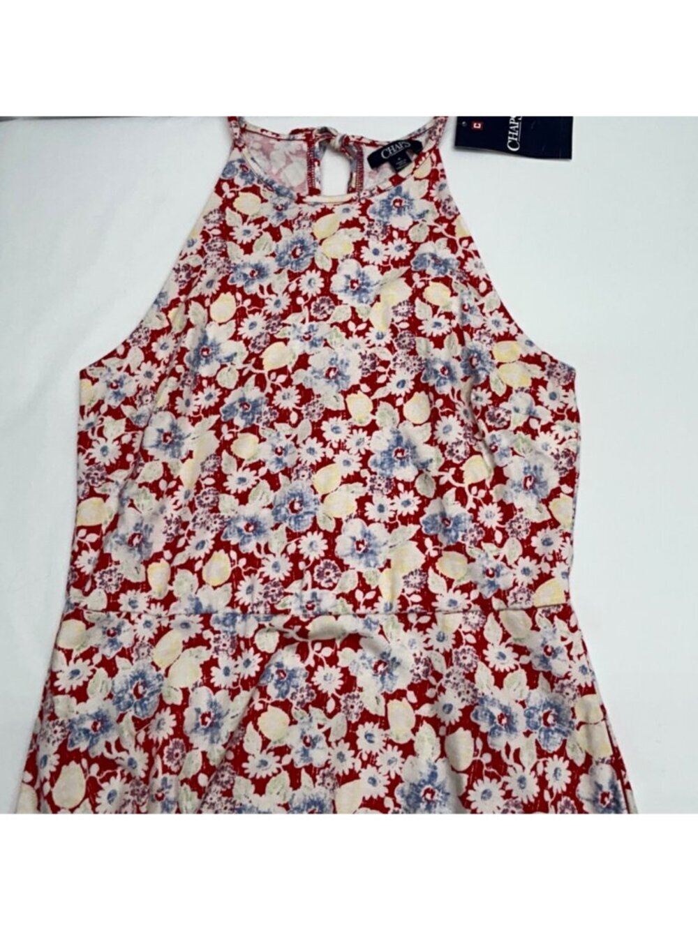 Chaps NWT Floral Halter Midi Dress Size M Cottage, Vacation - Picture 14 of 16
